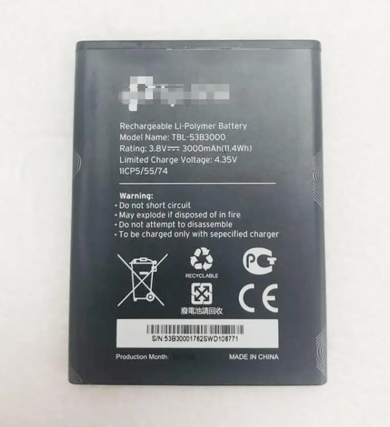 new original 3.8V 3000mAh/11.4Wh TBL-53B3000  Battery For TP-link M7650 M7450 wifi router Li-ion bateria Li-Polymer Batterie