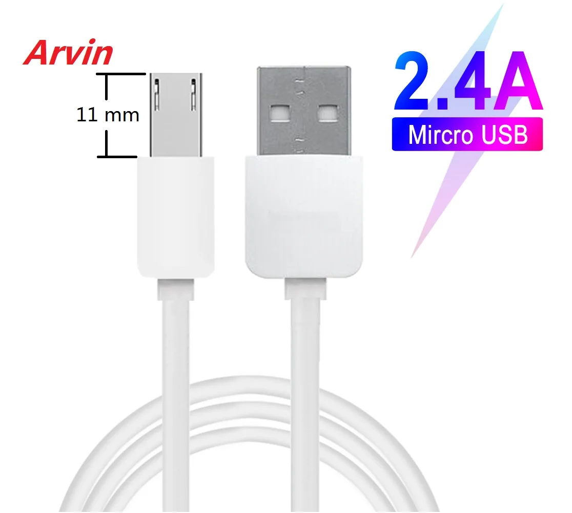 Micro USB Charging Cable For Blackview A7/A30/A60/A50BV6000 Bv1000 Oukitel K10000/K3 C15 C13 12 Pro Ulefone Charger Cabel Kabel