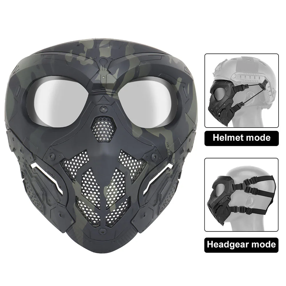 

Airsoft Masks Tactics Paintball Lurker Breathable PC Lens Protective Mask Field Hunting Military Rifle Air Gun CS Shooting Mask