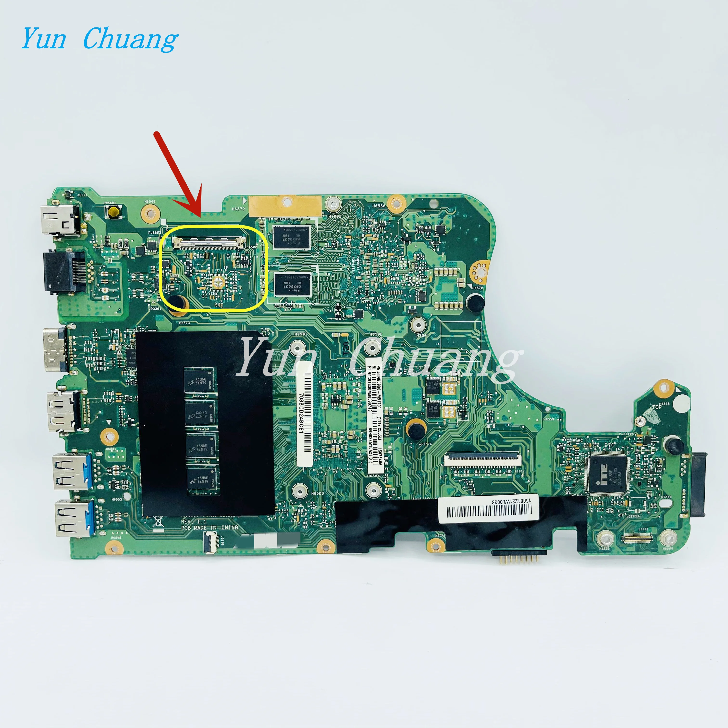 X555LP REV:1.1 Mainboard For Asus X555LI X555L X555LP laptop motherboard With 4GB-RAM I7-5500 CPU R5 M320 2GB GPU