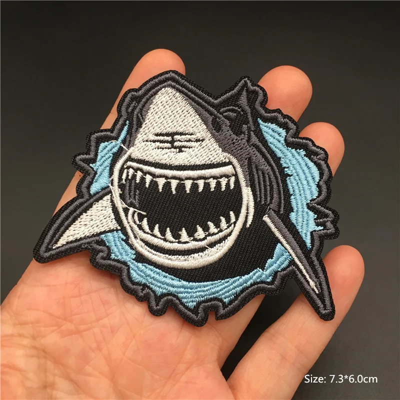 Van Gogh Iron on Patches for Clothing Mountain Ocean Whale Embroidery Patches on Clothes Backpack Stickers Badges Appliques