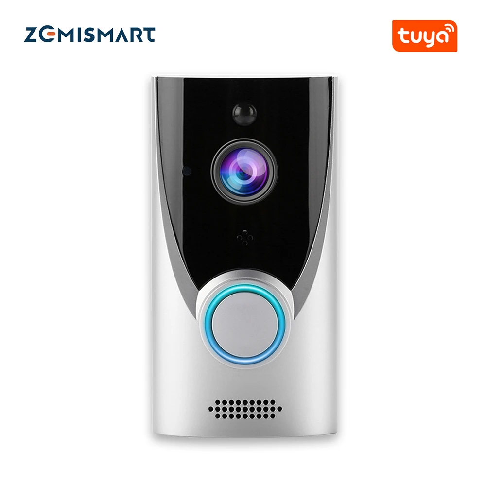 

Zemismart Tuya WiFi 1080P Смарт видео дверной звонок установленная батарея беспроводной видеодомофон удаленная запись камера ночного видения