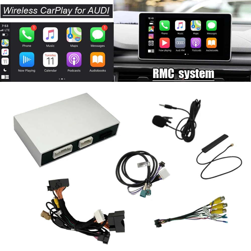 Wireless CarPlay Android Box for Audi A6/A7(12-16) RMC System CarPlay allows you to use iPhone functions safely while driving