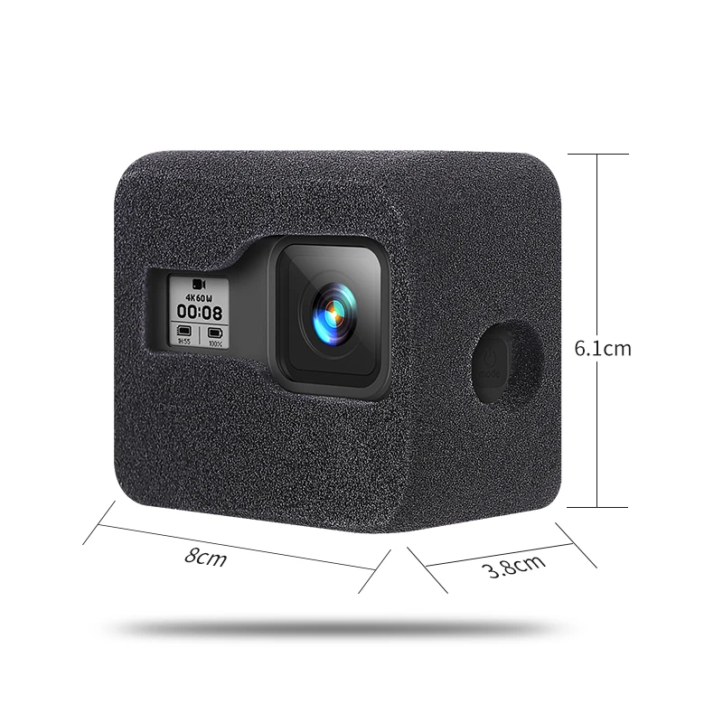 바람막이, 바람 소음 감소 스폰지 폼 케이스 커버, 고프로 히어로 8 블랙 카메라 Go Pro 8 용, 폼 액세서리