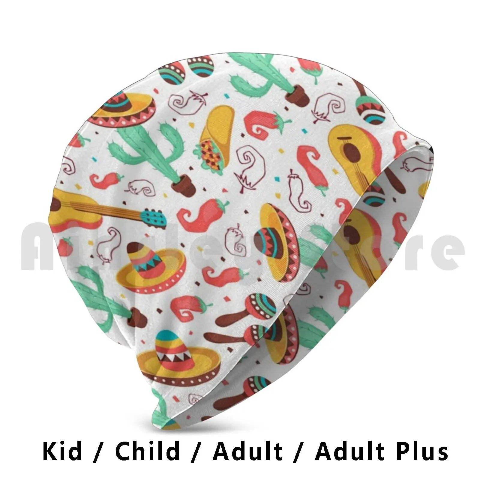 

Mexican Style Art Beanies Knit Hat Hip Hop Mexican Style Mexican Textiles Stylish Traditional Mexican