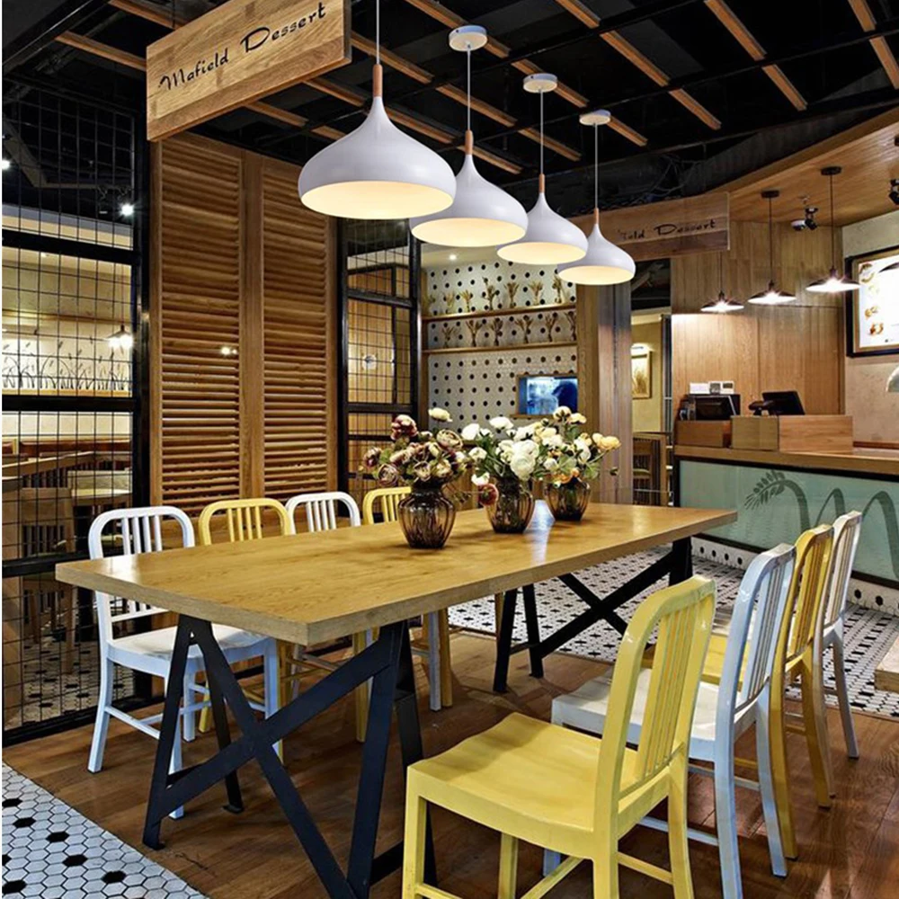 Nordic Modern E27 LED Pendant Lights Creativity Macaron Color Chandelier Indoor Home Restaurant Bedroom Bedside Living Room Bar