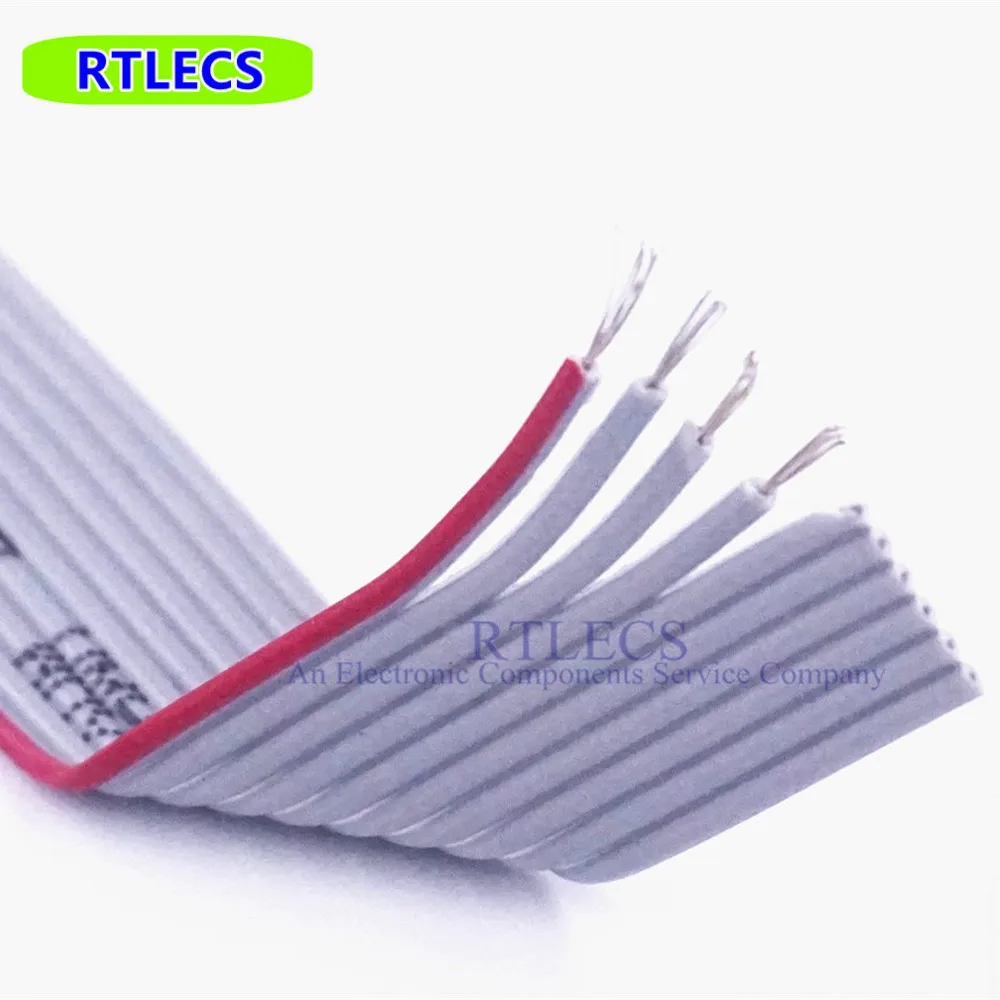 10 Meter 0.635 mm Pitch 8 10 12 14 16 18 20 24 26 30 34 40 50 60 68 80 Pin Ribbon Flat Cable UL 2678 AWM 30 For 1.27 IDC Socket