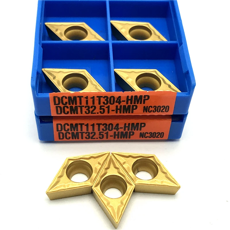 Herramienta de torneado cilíndrica de hoja de aleación dura, insertos de carburo originales de alta calidad, DCMT11T304 DCMT11T308 HM PC9030 /NC3020