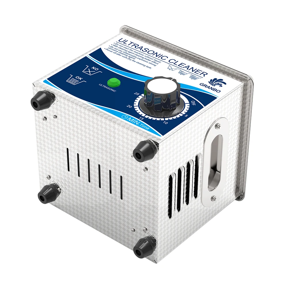 Pembersih Ultrasonik Mandi Baja Tahan Karat 1,3l 120W Pewaktu Mekanis Perangkat Keras Transduser Kacamata Sirkuit Busi