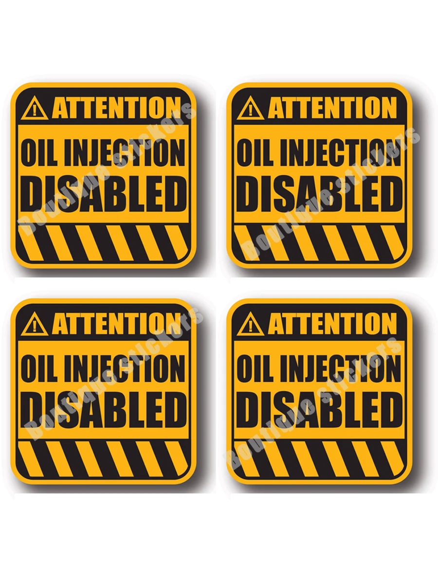 4X Oil Injection for Disabled 2-Cycle Oil Fuel Mixture Ratio Sticker Decals Chain Saw Auto Parts Decals DIY Car Styling Car Body