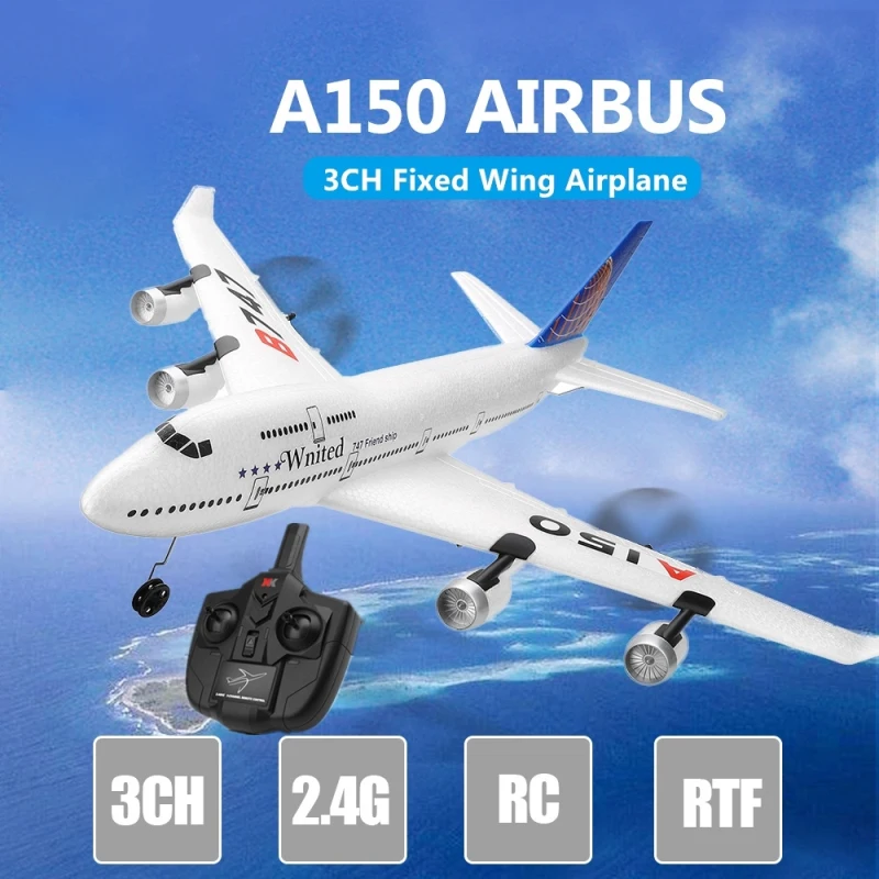 300M 6-Axis Gyro Fixed Wing RC Aircraft 3CH EPP Light Material 3D Flip And Roll Push Back Dual Power Throw Fly RC Plane Model