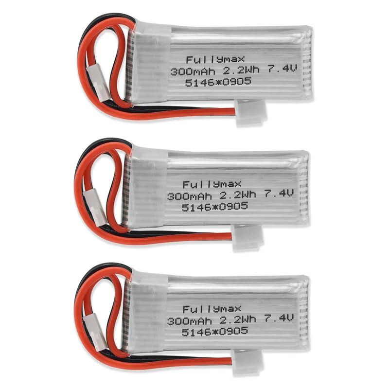 2 / 4 /6pcs 2S 7.4V 300mAh 30c Li-Po Battery For WLtoys F959 Airplane Spare Parts XK DHC-2 A600 RC Airplane