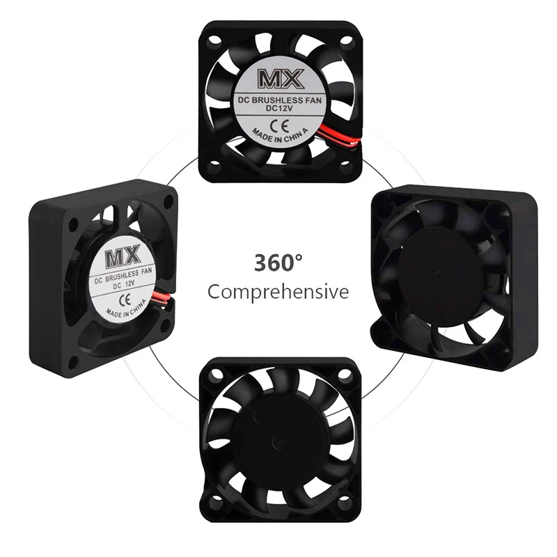 12V&24V 2510/4010/5010 Turbo Brushless cooling Fan 3D Printer Parts 2Pin For Extruder DC Cooler Blower Part Black Plastic Fans