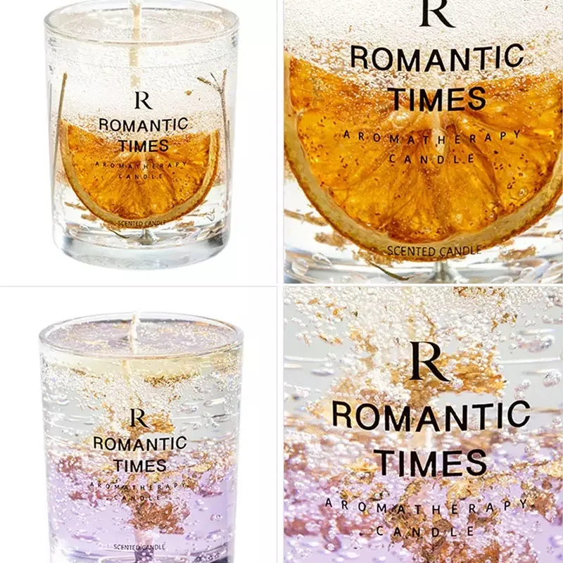 Clear Transparent Gel Candle Wax Candles Home Decoration Scented Candles In Glass Aromatherapy Candles Scented Fragrance Vanilla