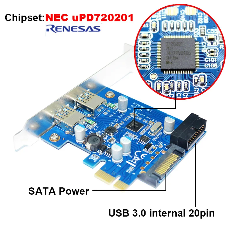 Imagem -04 - Pcie-expansão Usb 3.0 para Cartão Painel Frontal 3.5 Pci Express para Usb3 e Placa Interna de 20 Pinos para Usb Fêmea