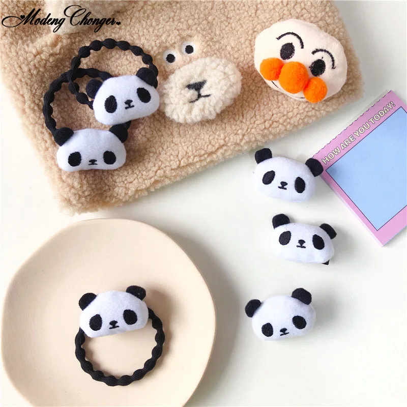 Party Cartoon Hairgrip Hair Ropes Fashion Cute Girl Elastic Rubber Band Celebration Panda Kid Child Hair Ties Hair Accessories