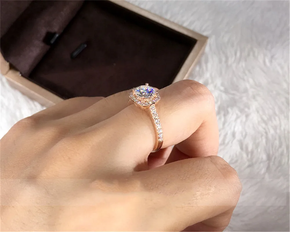 CC Jewelry Fashion Rings For Women‘s Ring Luxury Gold Color Square Stone Anneau Engagement Bijoux Bridal Wedding Ring CC627