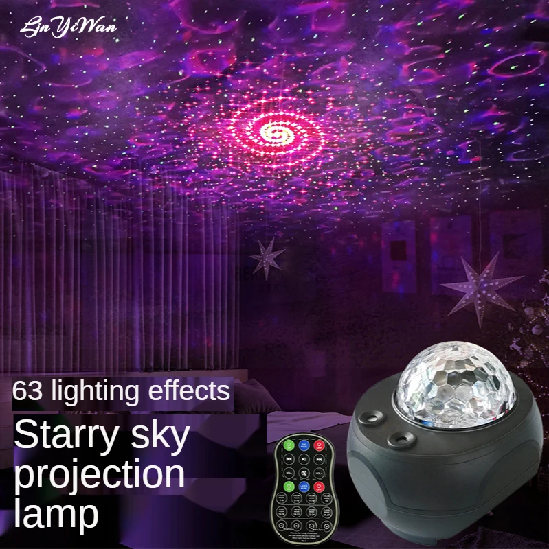 LED Star Galaxy Projector Light Room Decor Rotate Starry Sky Porjectors Ocean Wave Night Luminaria Decoration Bedroom Lamp Gifts