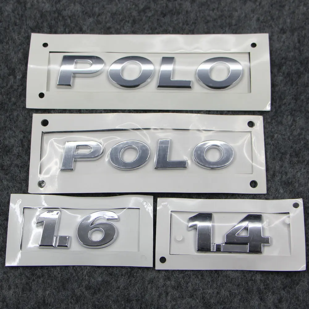 Apply to Polo 1.4 1.6 180 280 Trunk lettering Luggage compartment lettering silvery