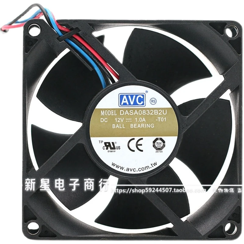 Original DASA0832B2U 8032 12V 1.0A 8CM double ball super air volume chassis cooling fan