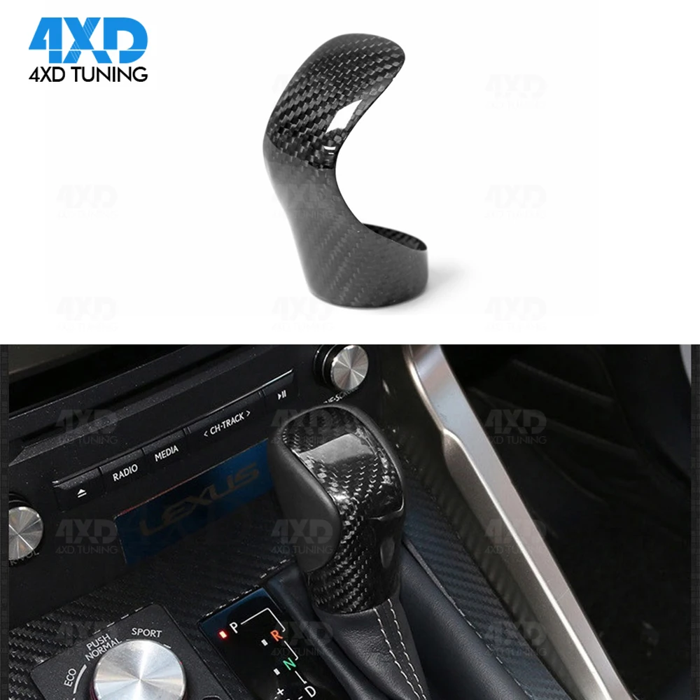 For Lexus RX NX Carbon Fiber Gear Shift Knob Head Cover IS RC ES NX200t 300h ES200 RX200t 450h Car Sticker Trim LHD 2015-2019