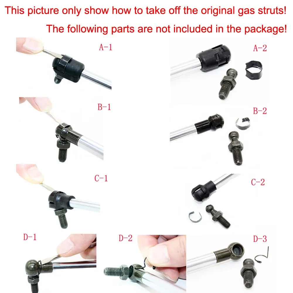 For Toyota Caldina (T240) 2002-2007 Wagon Rear Trunk Boot Tailgate Gas Struts Springs Shock Dampers Lift Supports Absorber 460mm