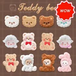 Parches autoadhesivos de dibujos animados Be Your Bear para ropa, adhesivos para planchar en la ropa, pegatinas de conejo lindas, insignias bordadas