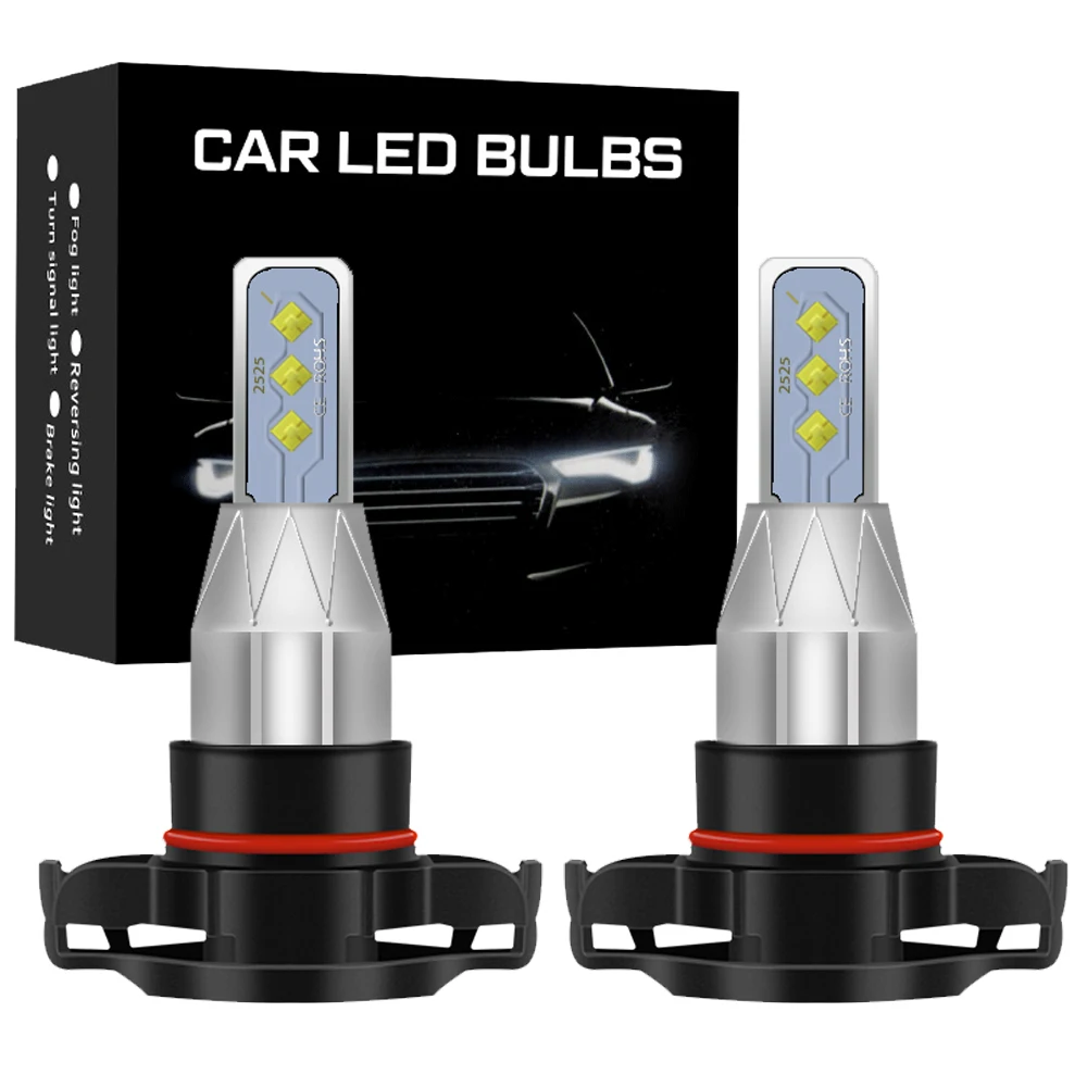 

2x H16 PSX24W Lamps 2525 CSP Mini H7 LED for Bulb Led H8 H11 Fog Light HB3 9005 HB4 6000K Luces Led Para Auto 12V Anti Fog Lamp