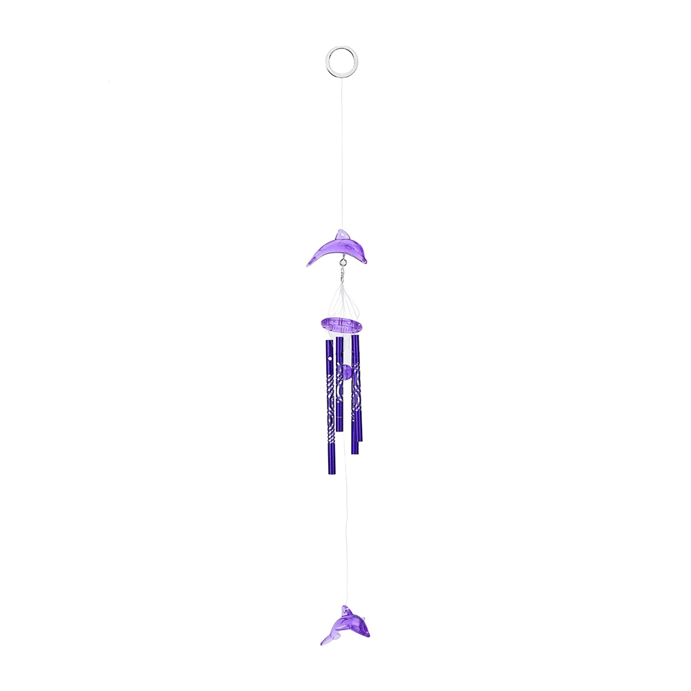 1pc 3Colors Home Decoration Hanging WindChimes For Kids Birthday Gift Door Garden Crystal Dolphin Wind Chimes