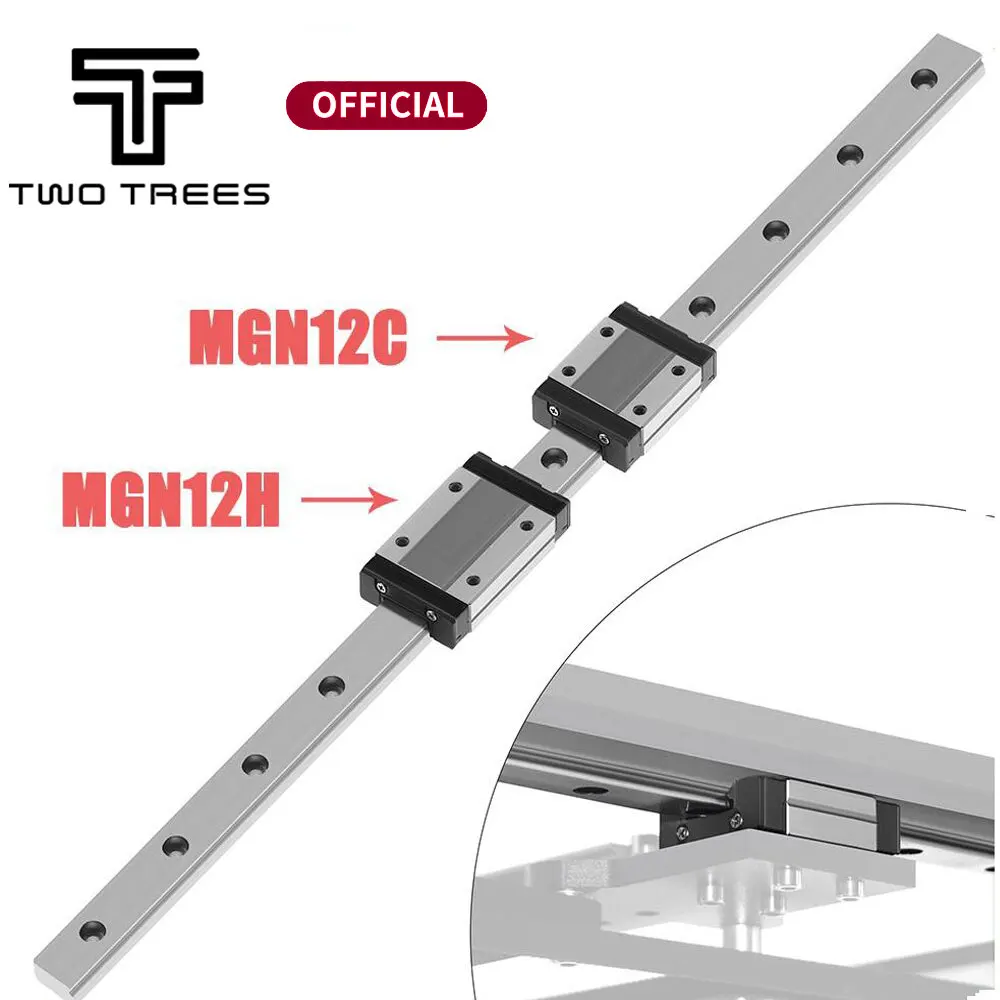 3D Printer Guide Linear Guide MGN12 L= 200/300/350/450/550/600mm linear& MGN12C/MGN12H Long linear carriage for CNC X Y Z Axis