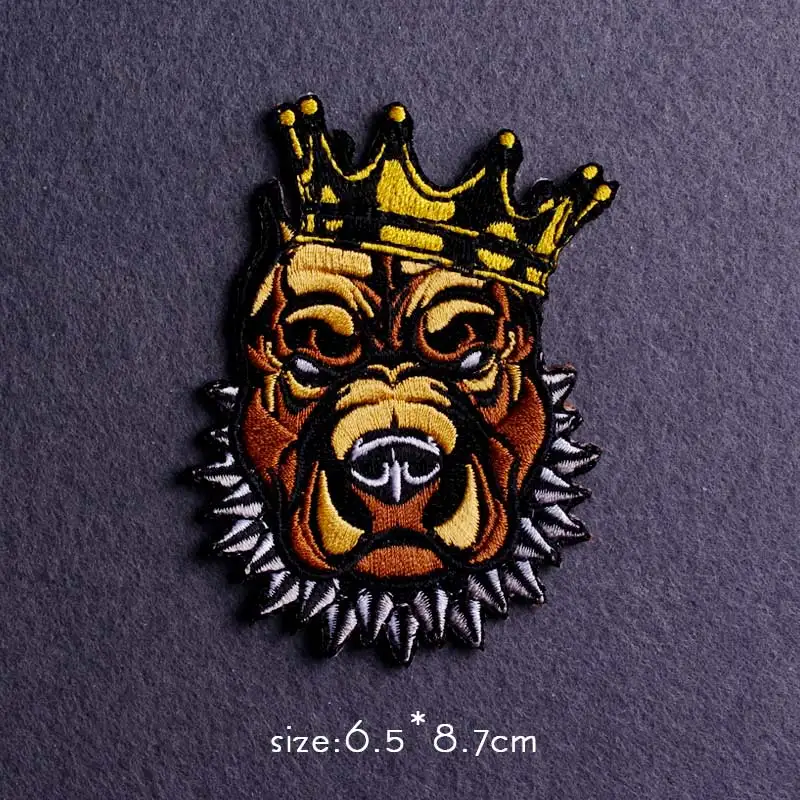 Punk/skull Patch For Clothes Iron On Embroidered Patches For Clothing Appliques For Diy T-shirt Gorilla Snail Patch Stripe