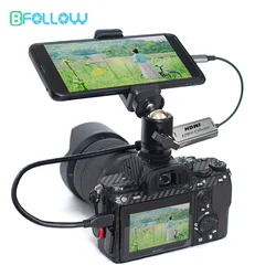 BFOLLOW Android Phone Tablet como câmera monitor filmadora adaptador HDMI para Vlog Youtuber Filmmaker DSLR placa de captura de vídeo