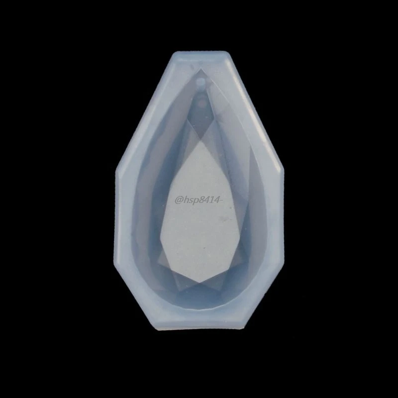 Faceted Teardrop Pendant Silicone Resin Epoxy UV Mold Liquid Cabochon Pendant Mould Dried Flower Jewelry Making DIY Craft Tools