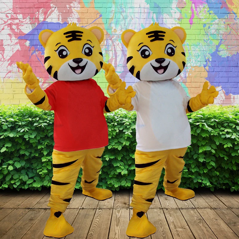 Tiger Mascot Cartoon Doll Walking Cosplay Costume puntelli per adulti Halloween festa di natale travestimento spettacoli Anime