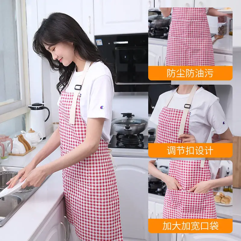 New 2021 Woman Men Solid Cooking Kitchen Apron Chef Waiter Cafe Shop BBQ Hairdresser Aprons Bibs Kitchen Accessory Hot Sale