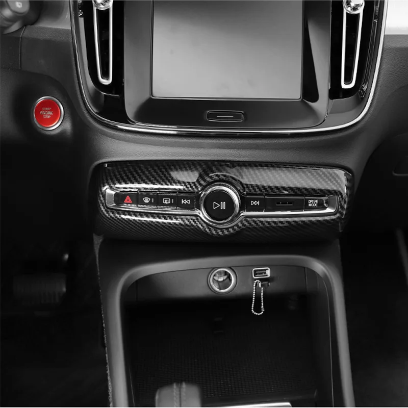 Car Accessories For Volvo XC40 C40 2018-2025 Carbon Fiber Color Change Decoration Styling Frame Cover Trim Car sticker LHD