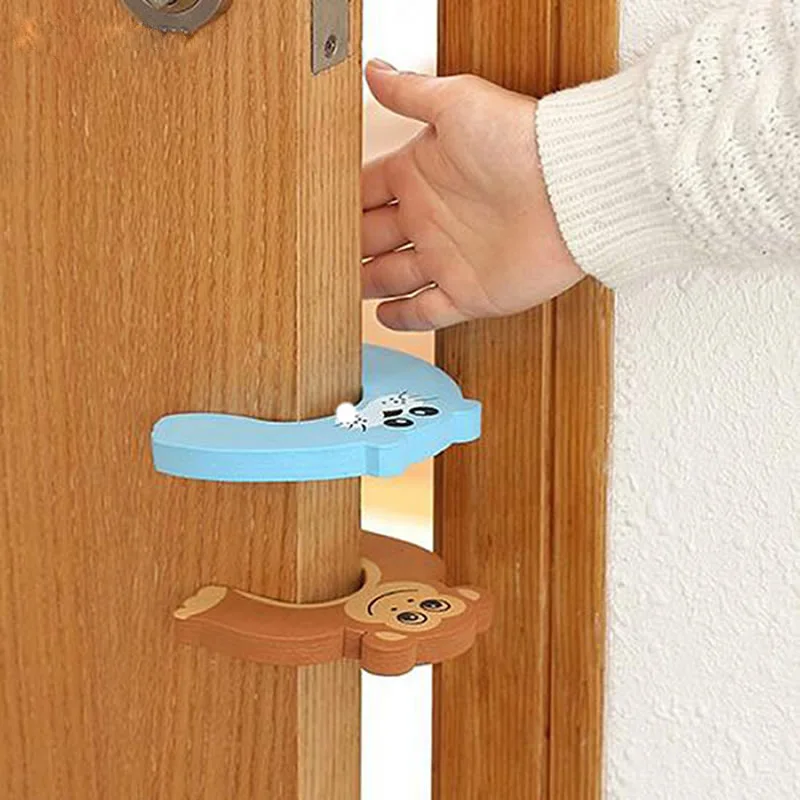 5 pz/set spina per porta di sicurezza in silicone per bambini decorazione per attraversamento della porta cura jammer per animali dei cartoni animati protezione per bambini anti-pizzicamento