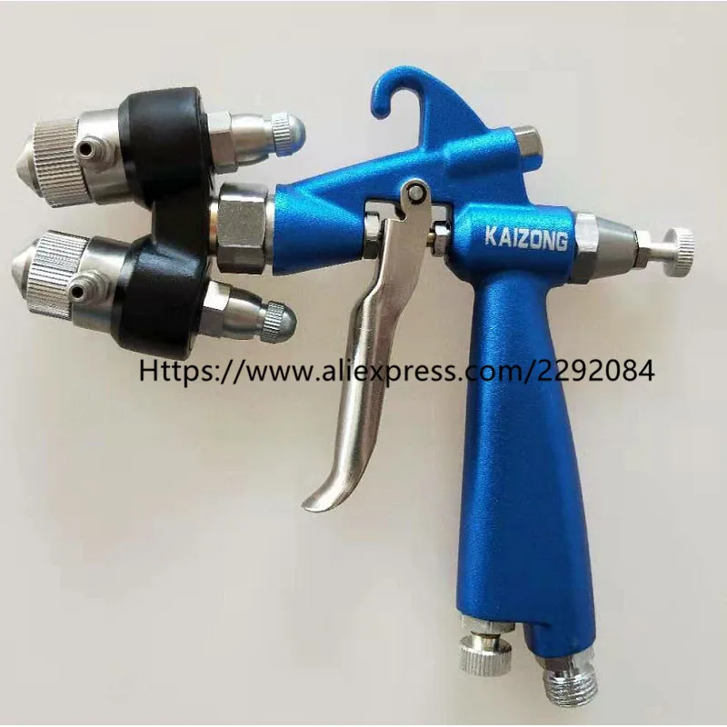 High quality Double Nozzle Nanometer Spray Gun HVLP Sprayer Paint Spray Tool Air Compressor Two-Component Nozzle