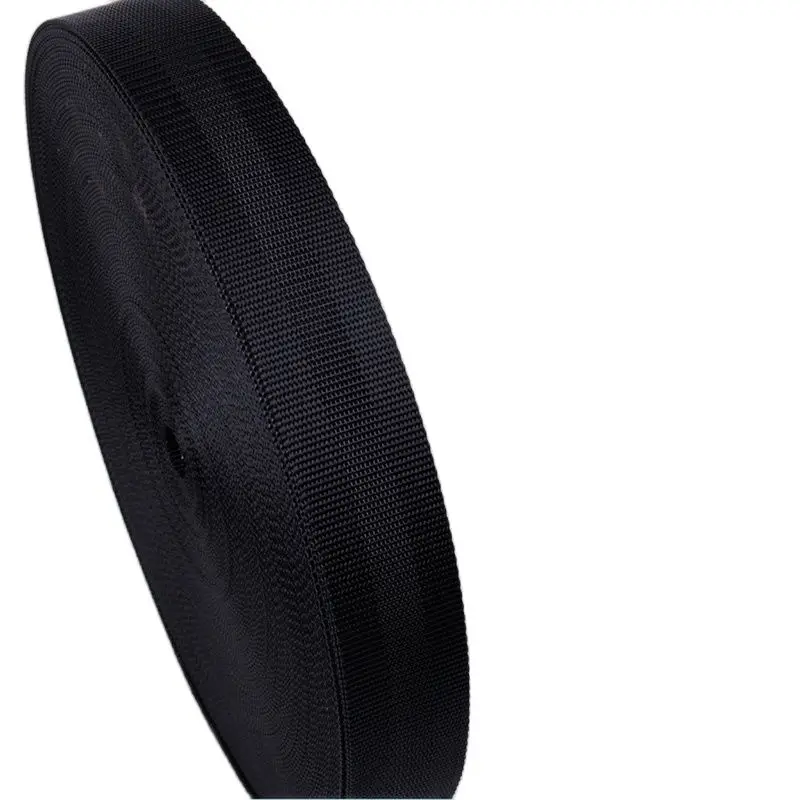 Fashion Grooved Nylon Webbing Black Color 3.8CM Hot Sale