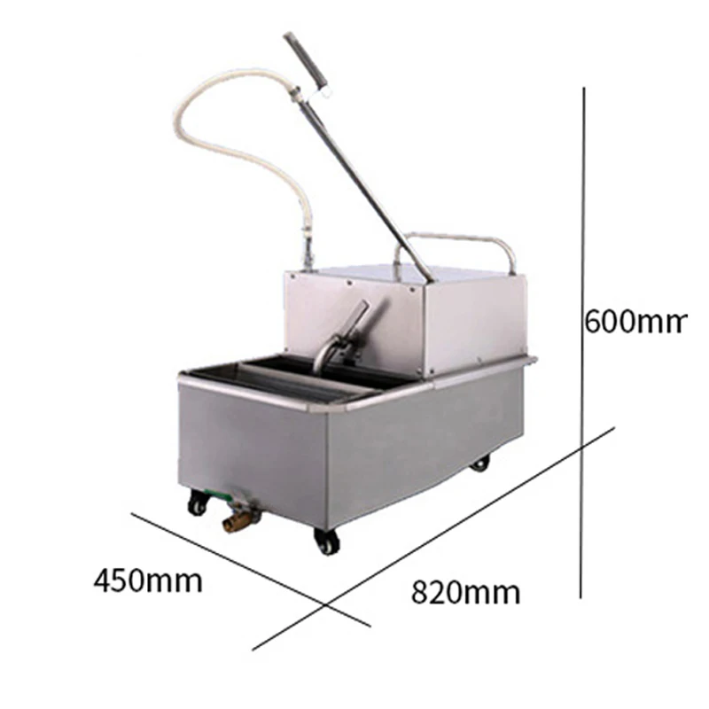 Электрический пищевой масляный прецизионный фильтр 220 В/550 Вт, большая емкость, специальный удобный масляный фильтр KFC, автомобильный кухонный масляный фильтр 48 л