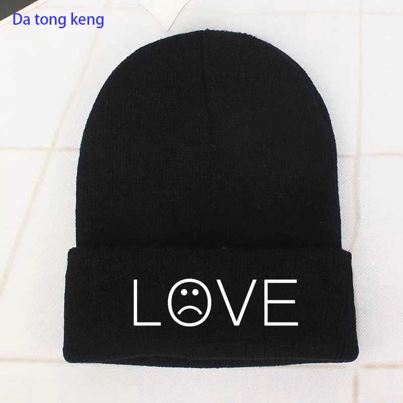 Lil Peep Beanie  Love lil.peep Winter Warm Hat Beanie Print Cap Unisex hat