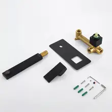 Matte Black Wall Bathroom Faucet #4