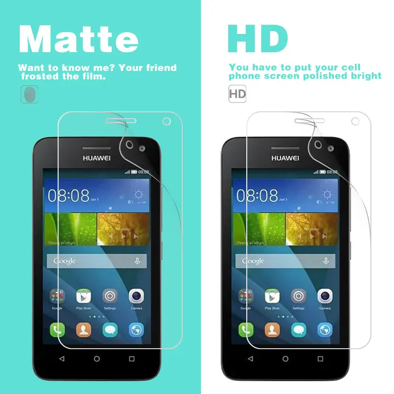 Claro brillante película HD para Huawei Y3 2017 Y300 Y301 Y310 Y320 Y325 Y330 Y336 Y340 Y360 Y3C Y3II Anti-deslumbramiento mate cubierta de película