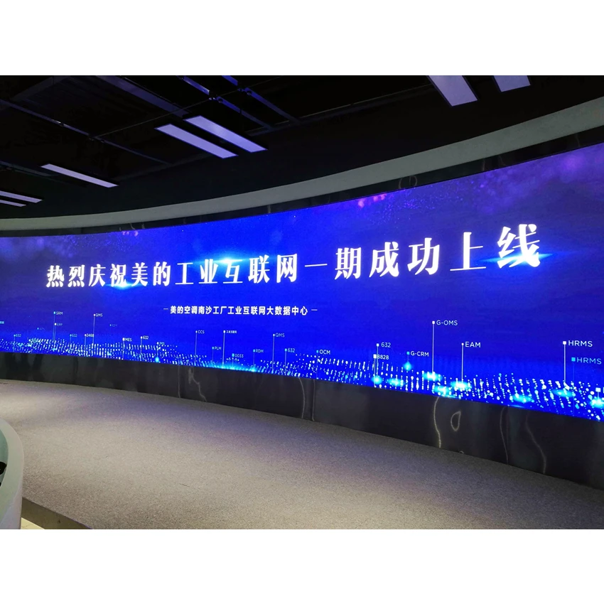 P4.81 Indoor Curve LED Display Screen 500x1000mm Aluminium Cabinet Full Color Surface Led Matrix Sign