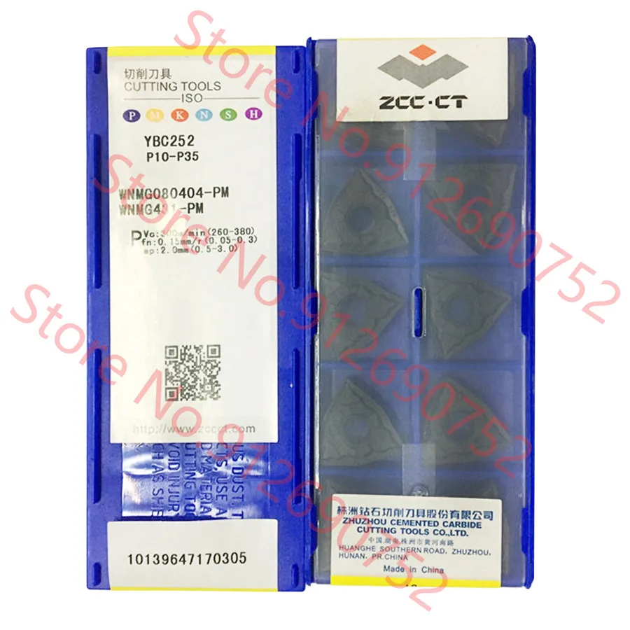ZCC.CT WNMG060404-PM/WNMG060408-PM/WNMG080404-PM/WNMG080408-PM/WNMG080412-PM YBC252 inserti in metallo duro 10 pezzi