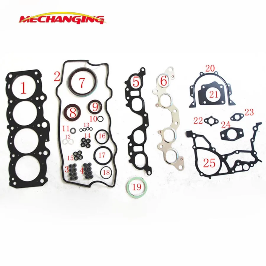 

Комплекты для восстановления двигателя Toyota 3SFE, комплект металлических прокладок для RAV 4 Corona Carina E 2,0-04111-74200