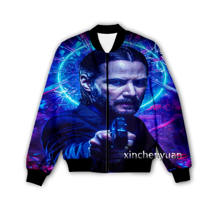 Phechion 3D Printed New unique Fashion John Wick Casual Jacket Fashion Streetwear Men Loose Sporting Jacket & Coat M10