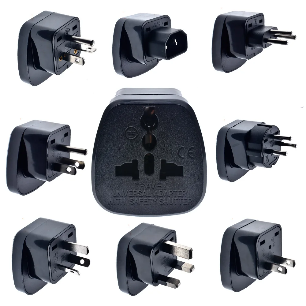 Universal Travel Adapter Plug Ports For International Europe, China, UK, UAE, Australia , Kr, Switzerland-Type A, C, G, I......