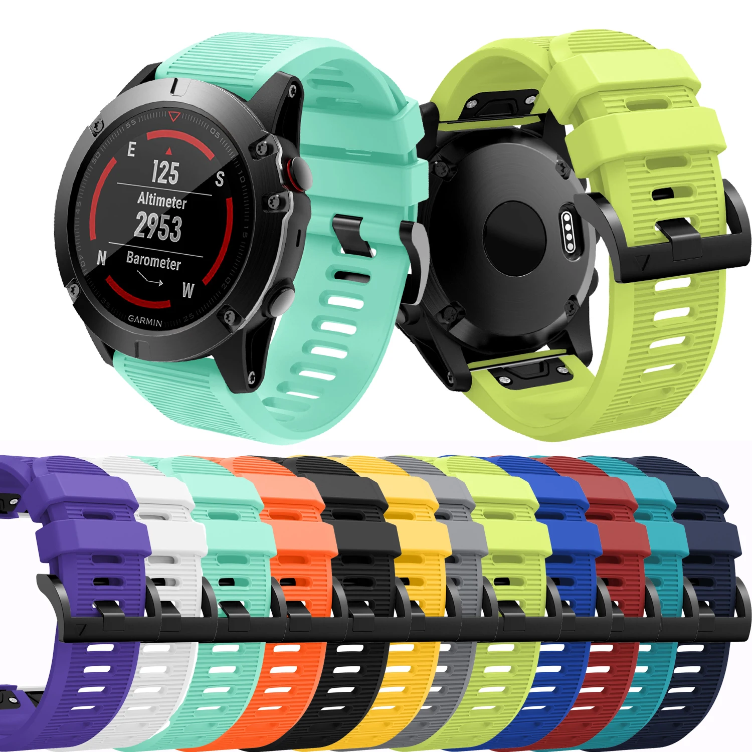 For Garmin fenix 6X new fashion Watch Strap Silicone Band For Garmin Fenix 5X Quick Release Strap For Garmin Fenix 5X Plus bands