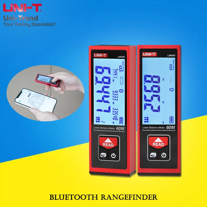 

UNI-T LM60B LM50B LM40B mini bluetooth rangefinder 40/50/60M laser digital display ranging electronic ruler